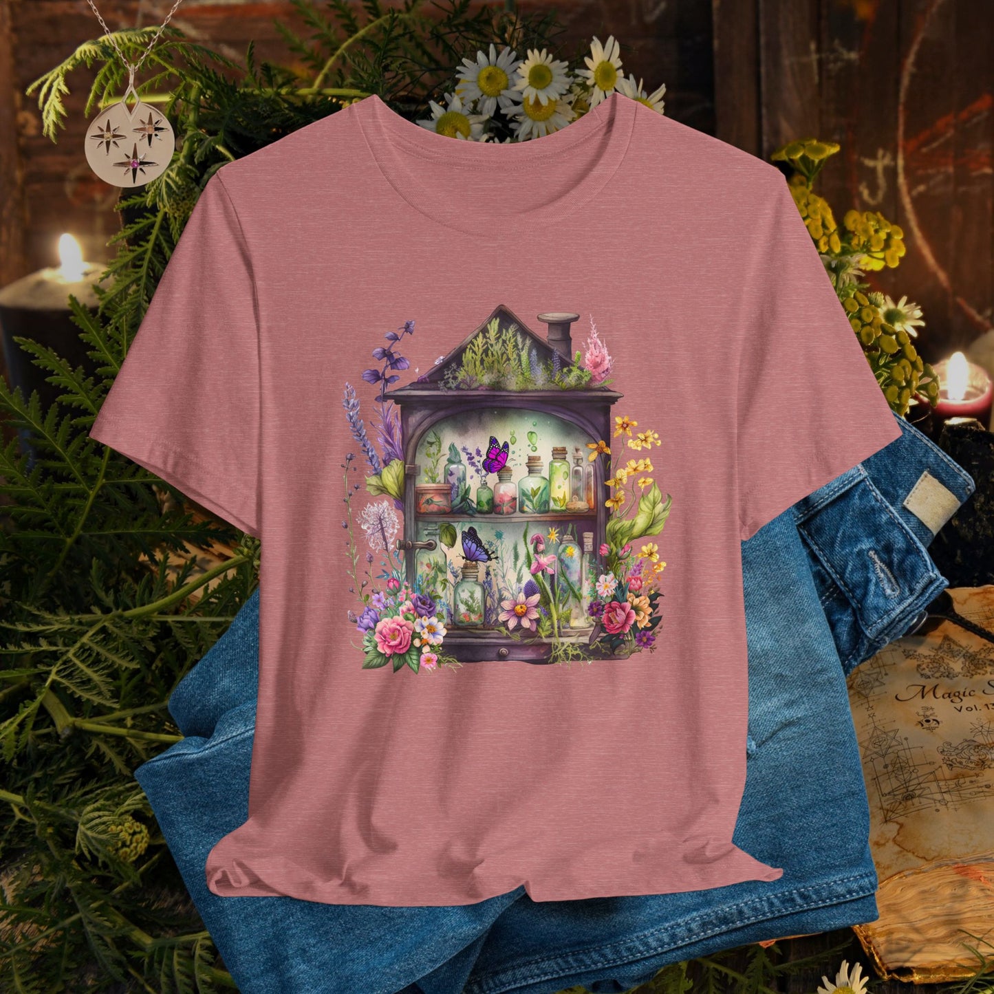 Fairy Garden Tee — Whimsical Floral Apothecary Shirt