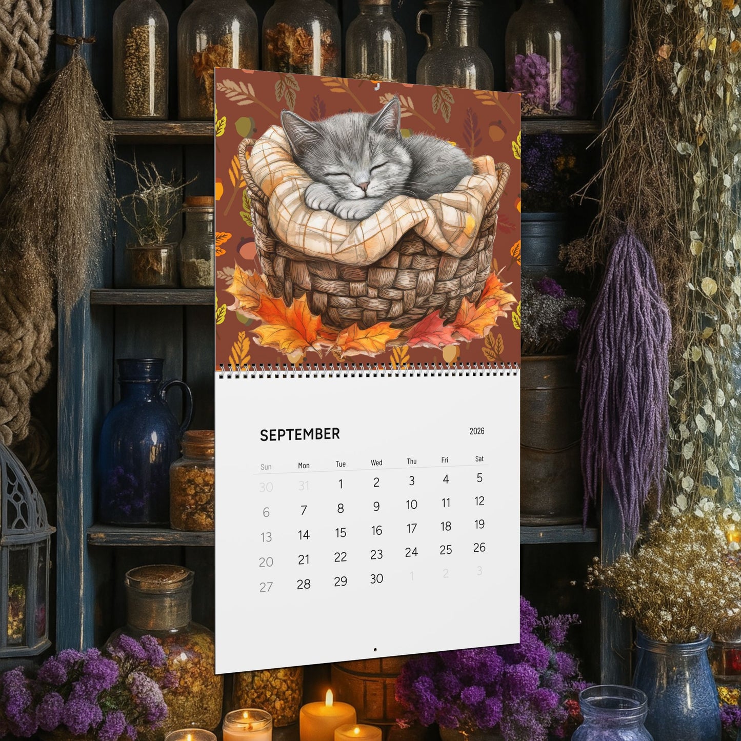 Wall Calendar Cats for the Seasons 2026