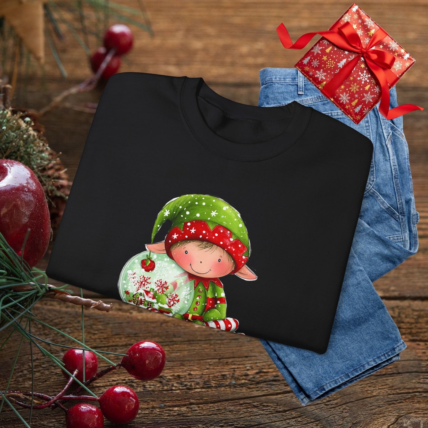 Elf-Made Magic Sweatshirt — Cute Christmas Elf Holiday Crewneck