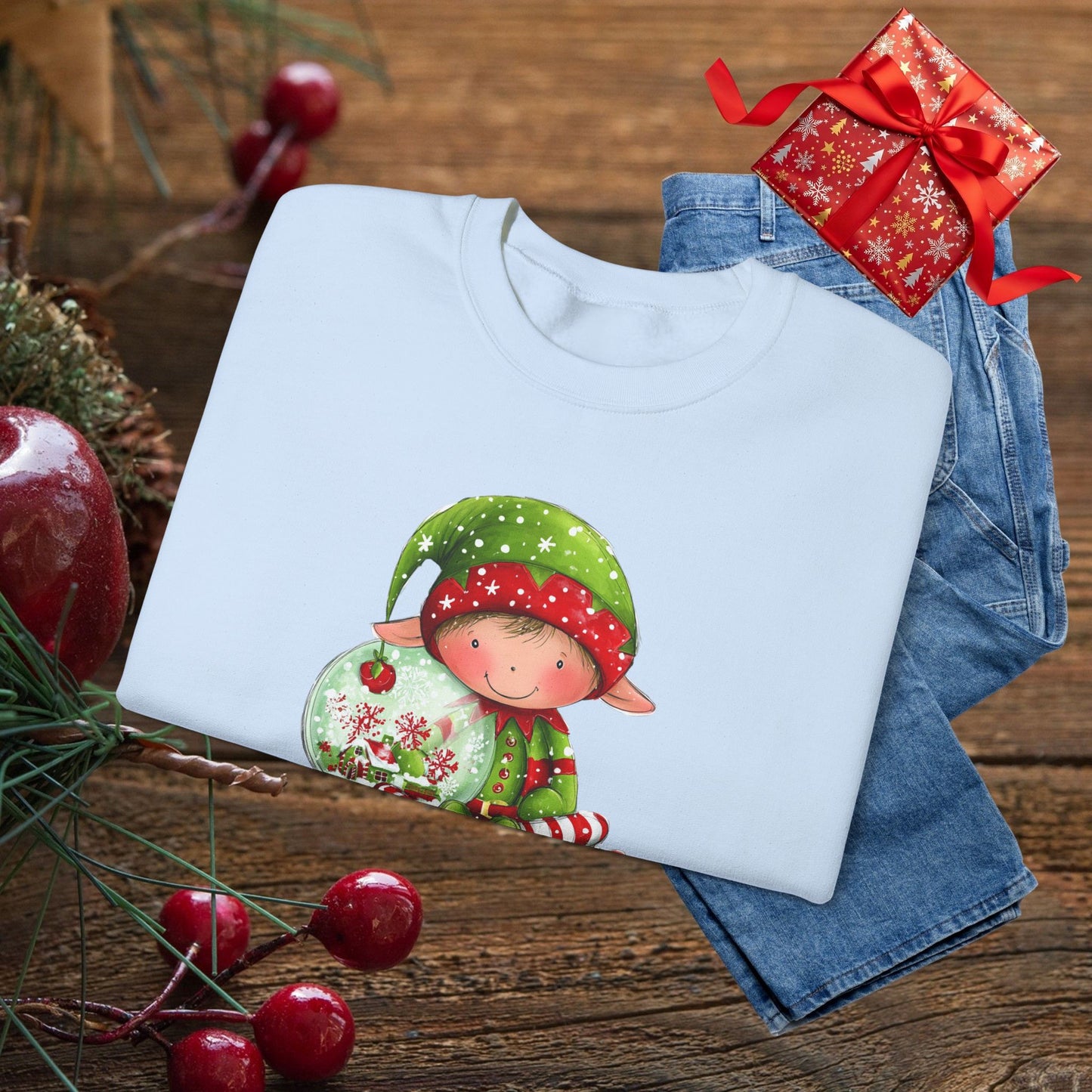 Elf-Made Magic Sweatshirt — Cute Christmas Elf Holiday Crewneck