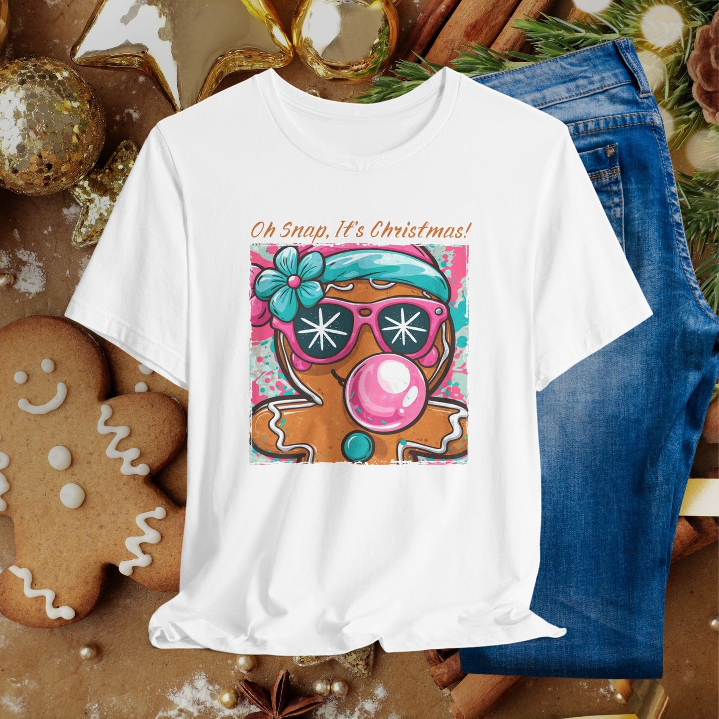 Oh Snap It’s Christmas! Gingerbread Girl Graphic Tee