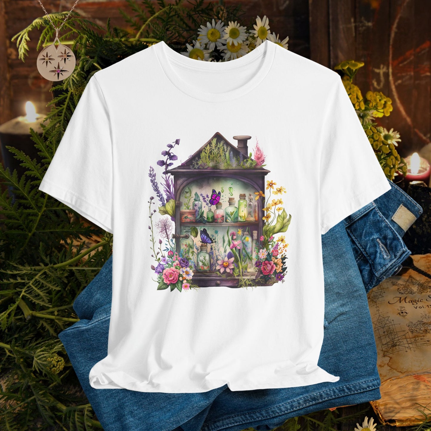 Fairy Garden Tee — Whimsical Floral Apothecary Shirt