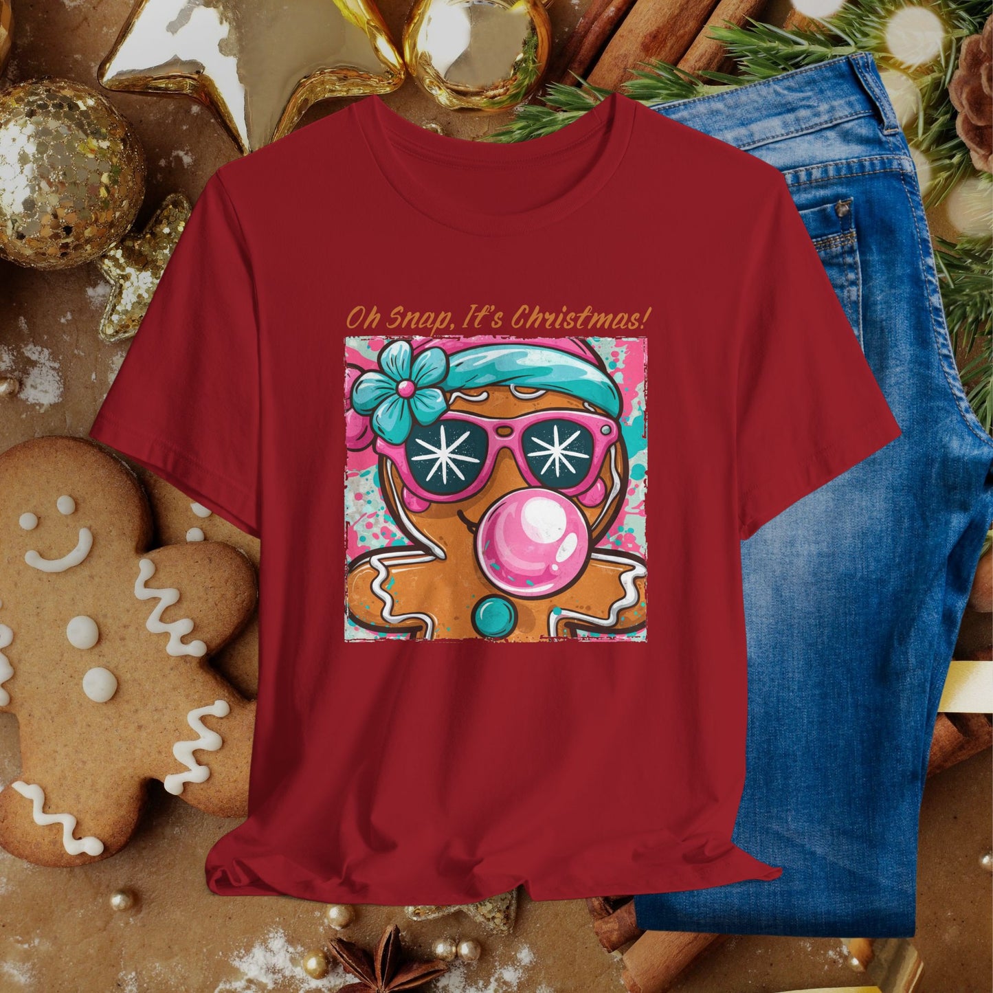 Oh Snap It’s Christmas! Gingerbread Girl Graphic Tee