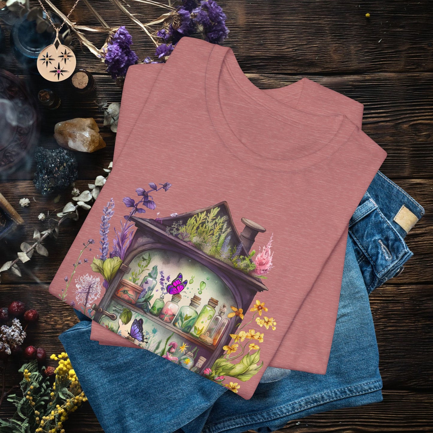 Fairy Garden Tee — Whimsical Floral Apothecary Shirt