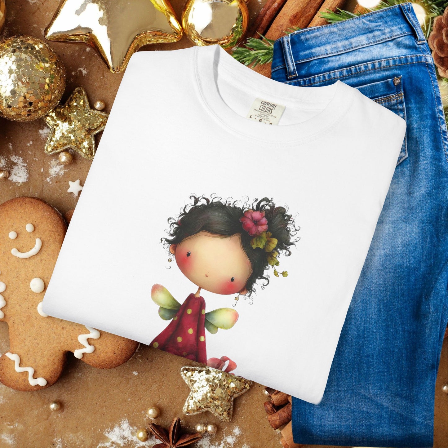 Christmas Gift Angel T‑Shirt — Merry Christmas Cute Holiday Graphic Tee