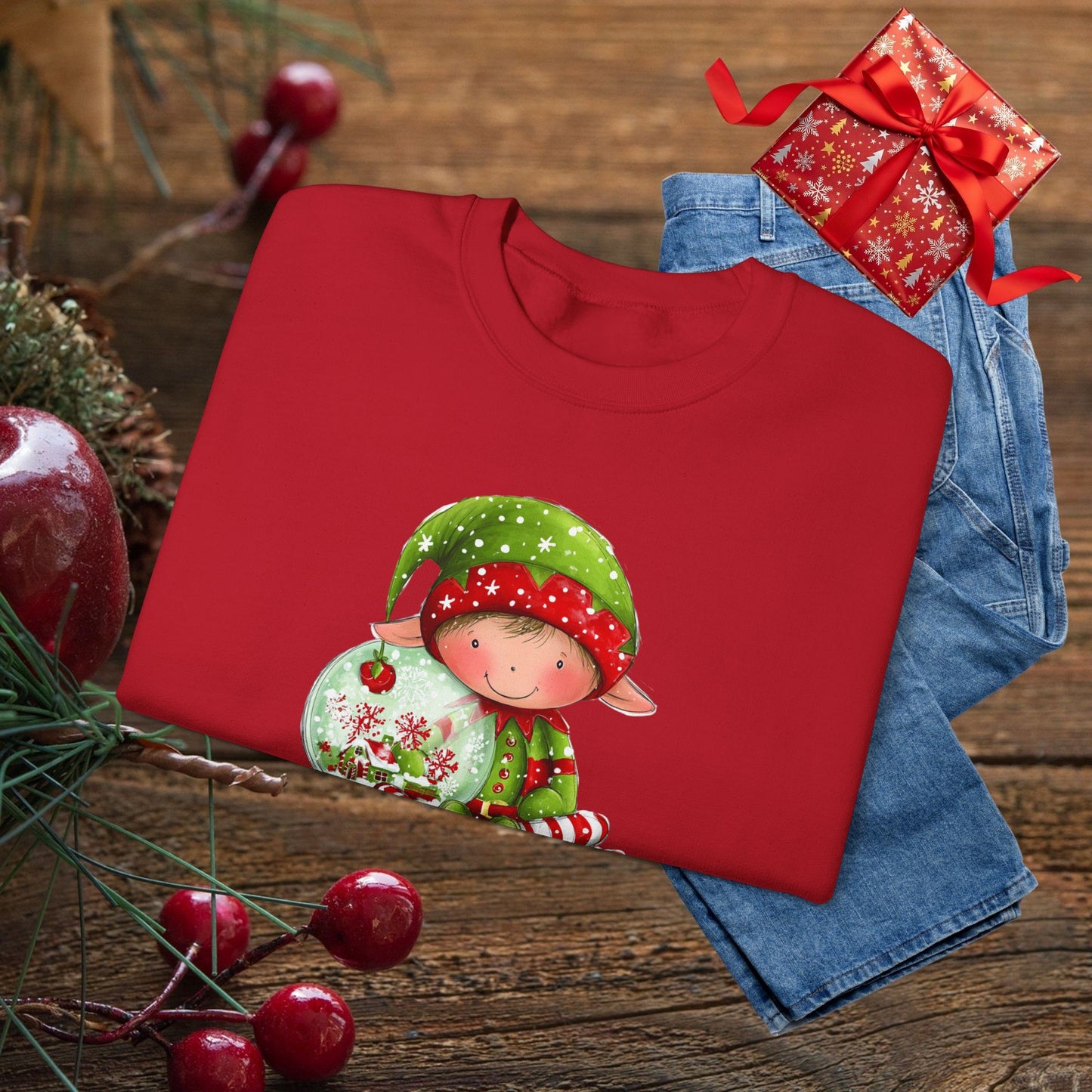Elf-Made Magic Sweatshirt — Cute Christmas Elf Holiday Crewneck