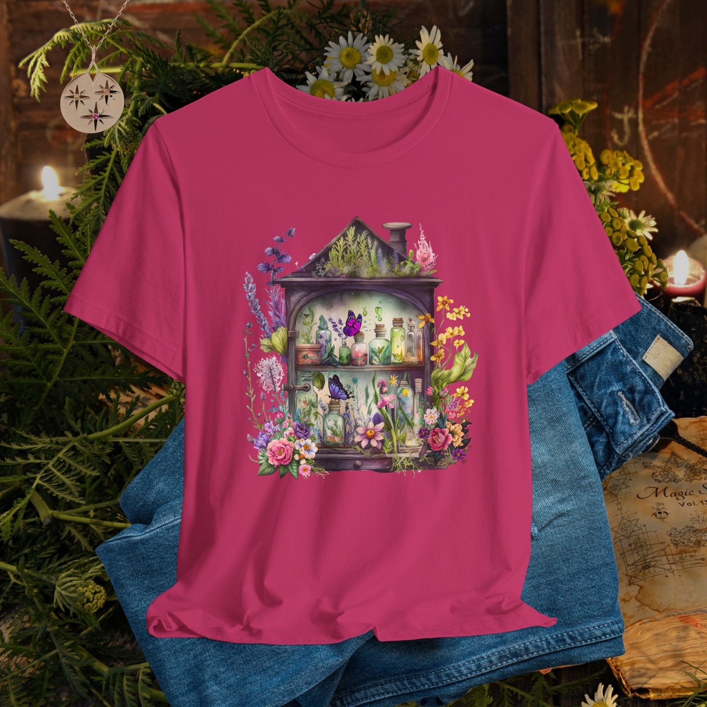 Fairy Garden Tee — Whimsical Floral Apothecary Shirt