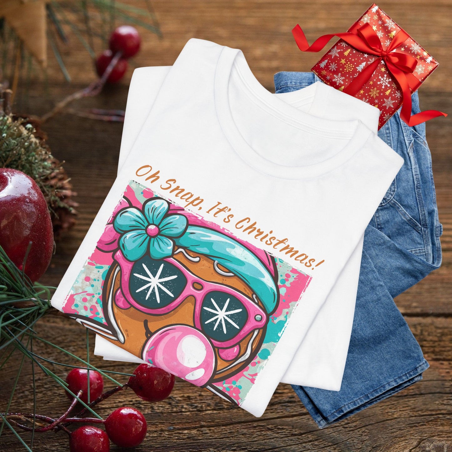 Oh Snap It’s Christmas! Gingerbread Girl Graphic Tee