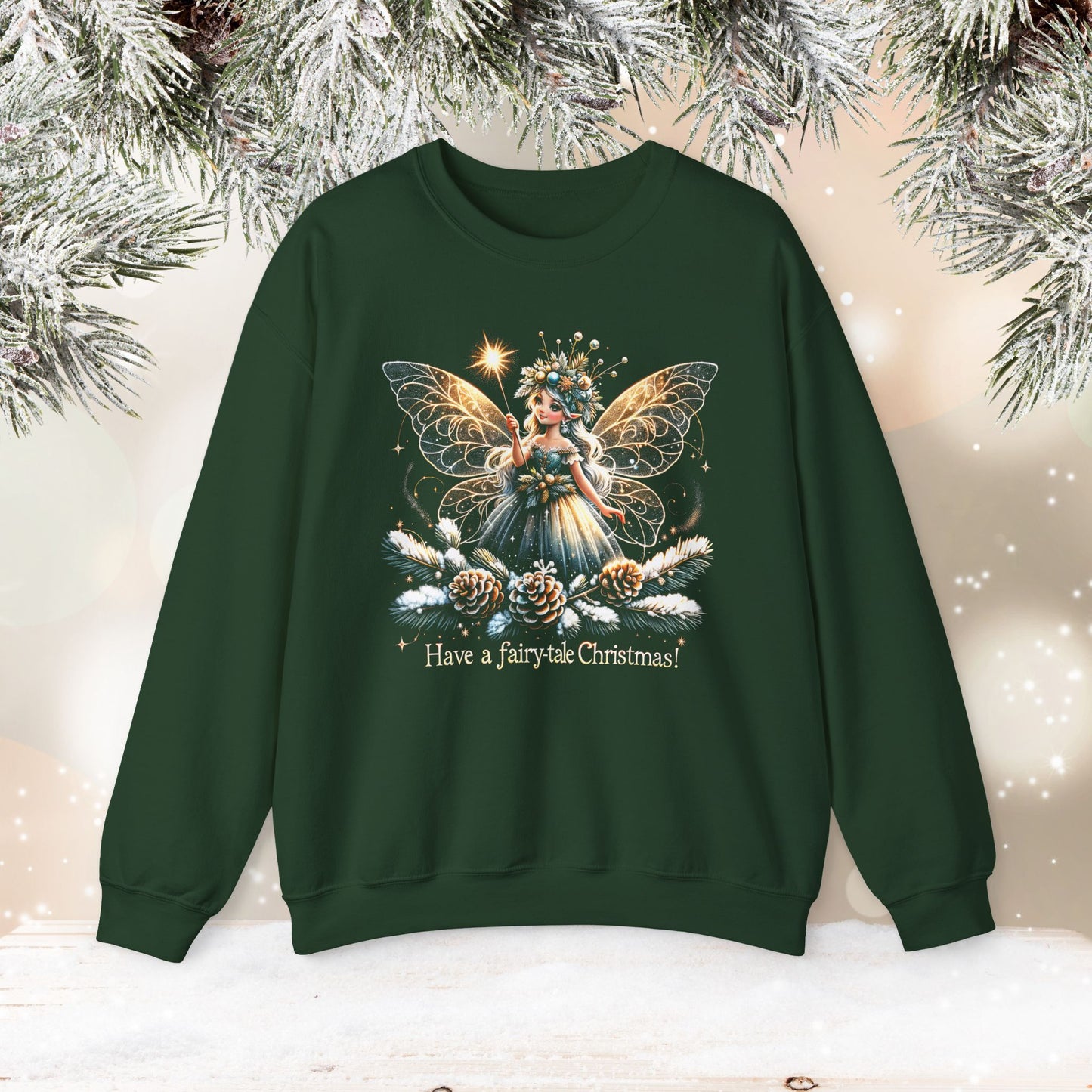 Fairy-Tale Christmas Sweatshirt – Enchanted Fairycore Holiday Pullover for Cozy Winter Magic