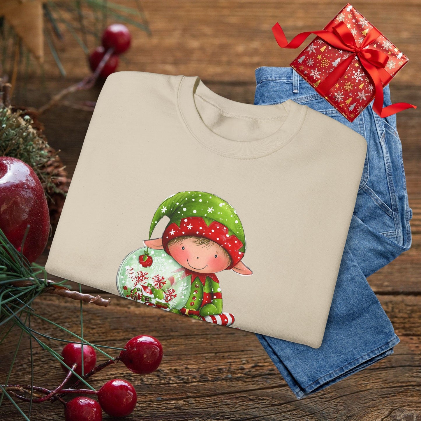 Elf-Made Magic Sweatshirt — Cute Christmas Elf Holiday Crewneck