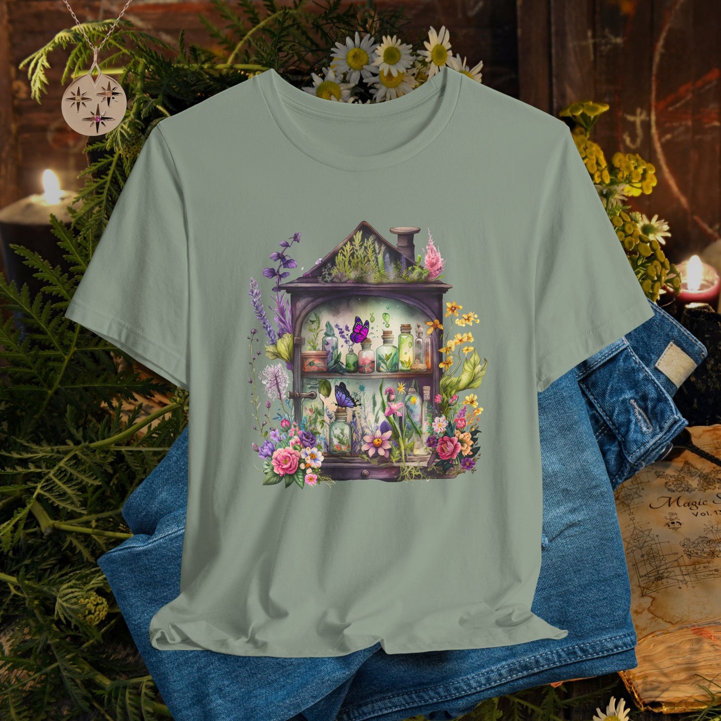 Fairy Garden Tee — Whimsical Floral Apothecary Shirt